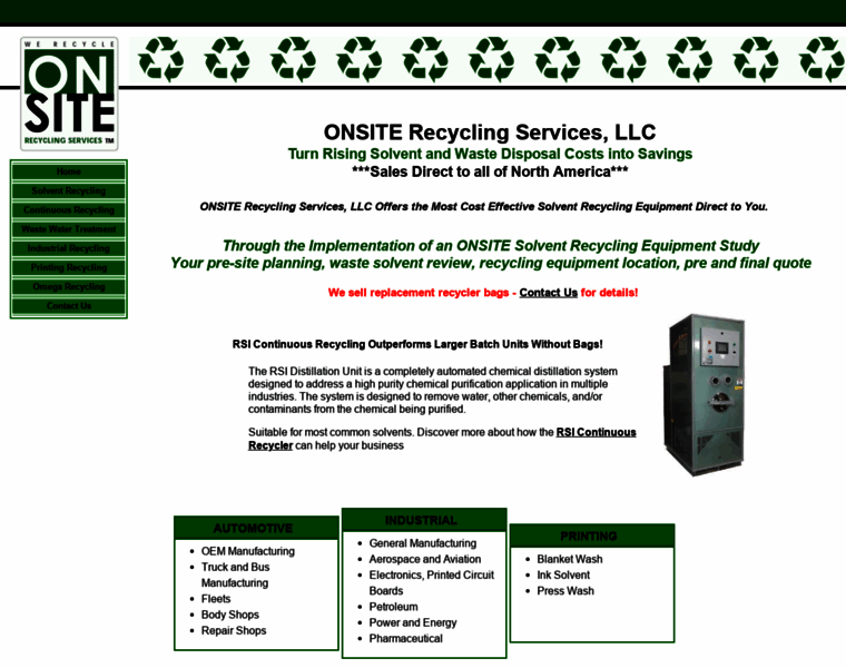 Onsiterecyclingservices.com thumbnail