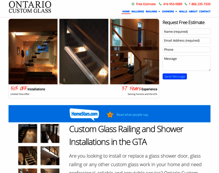 Ontariocustomglass.com thumbnail
