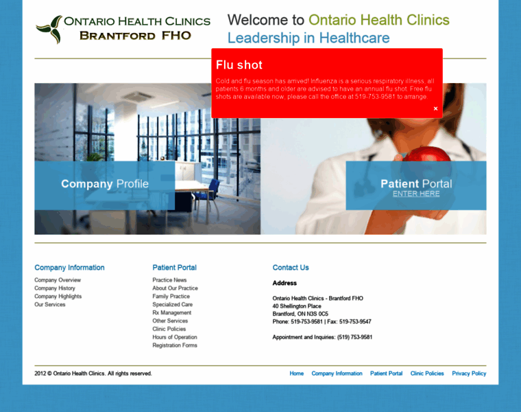 Ontariohealthclinics.com thumbnail