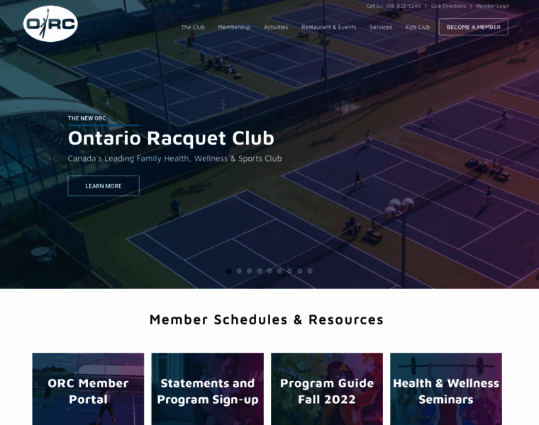 Ontarioracquetclub.com thumbnail