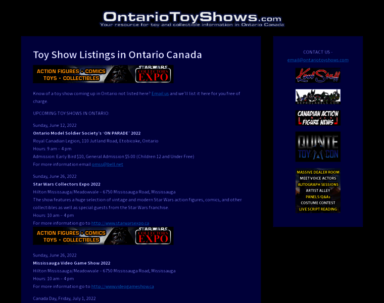 Ontariotoyshows.com thumbnail