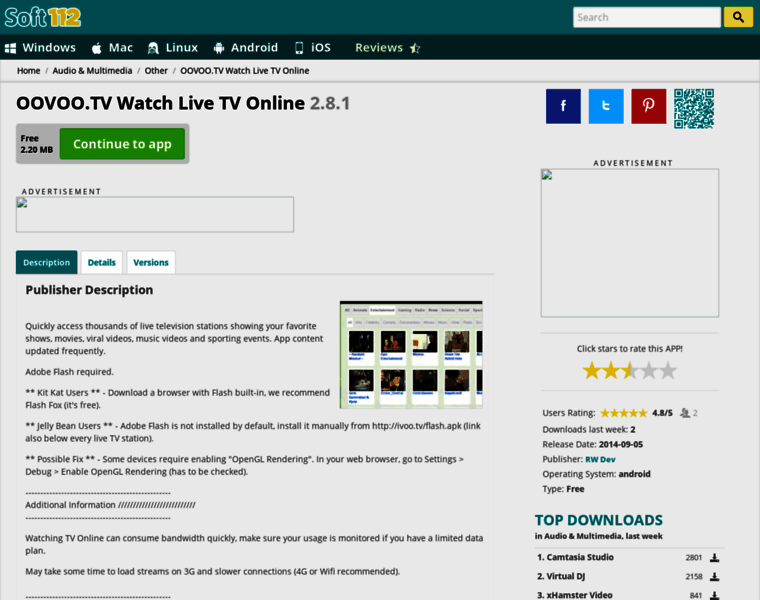 Oovoo-tv-watch-live-tv-online.soft112.com thumbnail
