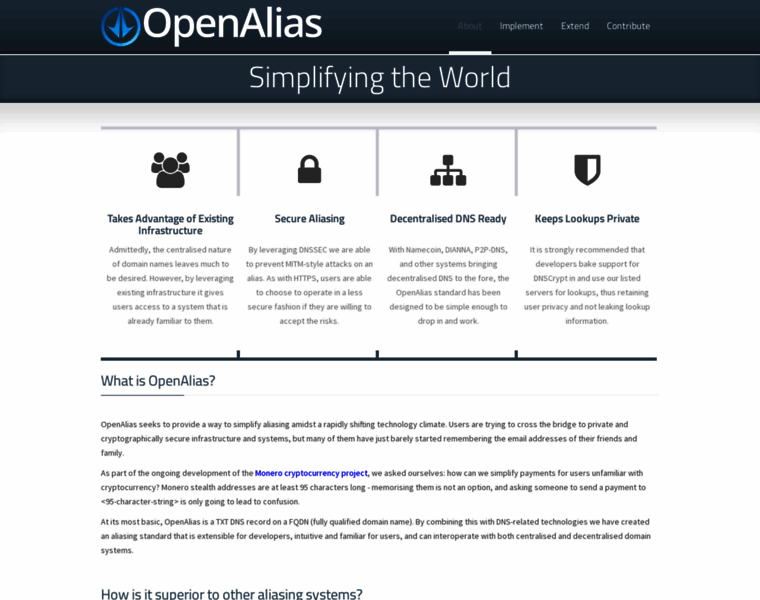 Openalias.org thumbnail