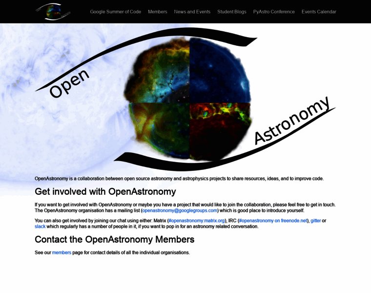 Openastronomy.org thumbnail