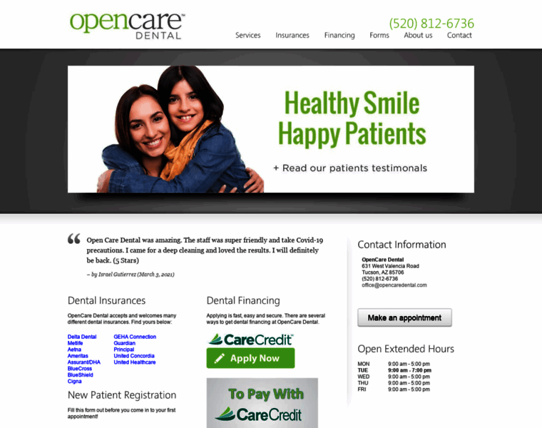 Opencaredental.com thumbnail