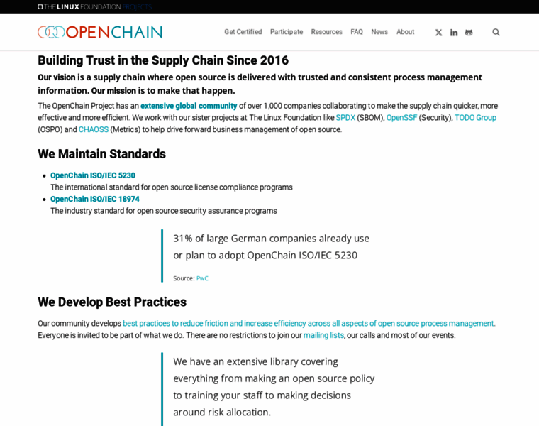 Openchainproject.org thumbnail
