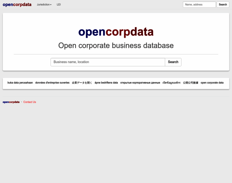Opencorpdata.com thumbnail