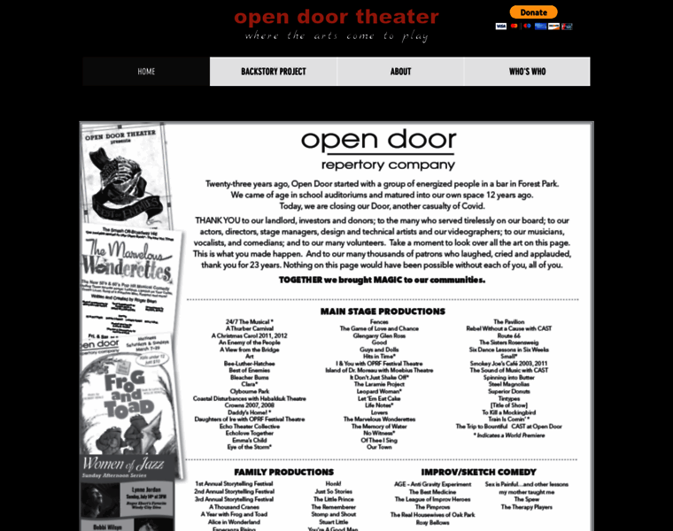 Opendoortheater.net thumbnail