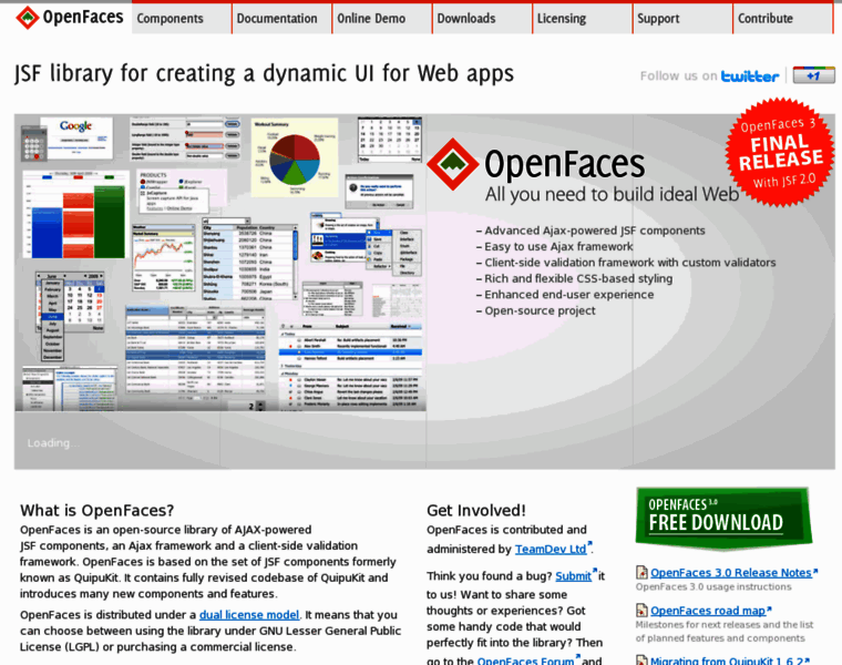 Openfaces.org thumbnail