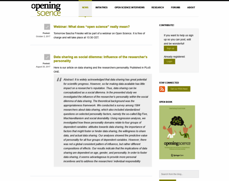 Openingscience.org thumbnail