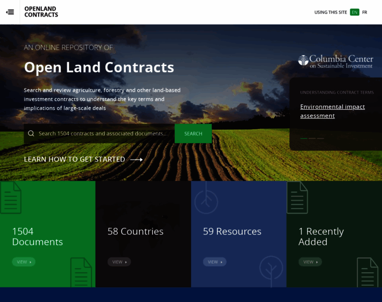 Openlandcontracts.org thumbnail