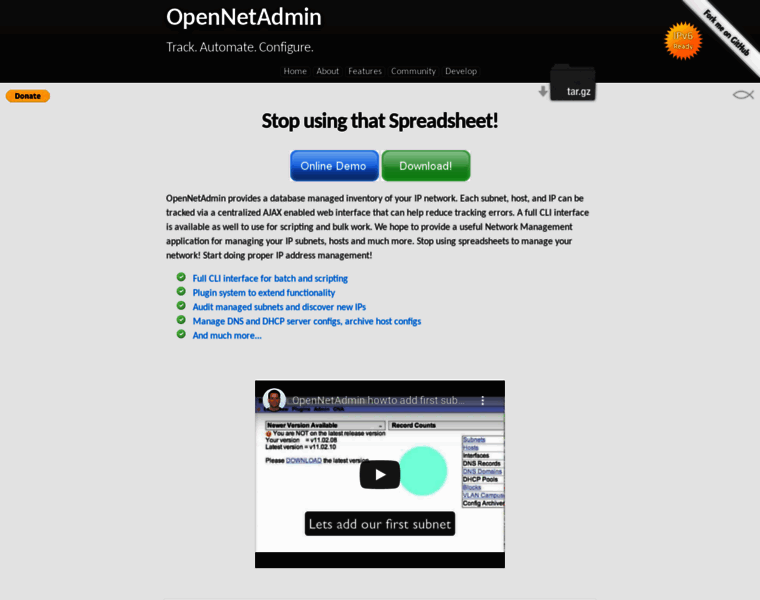Opennetadmin.com thumbnail