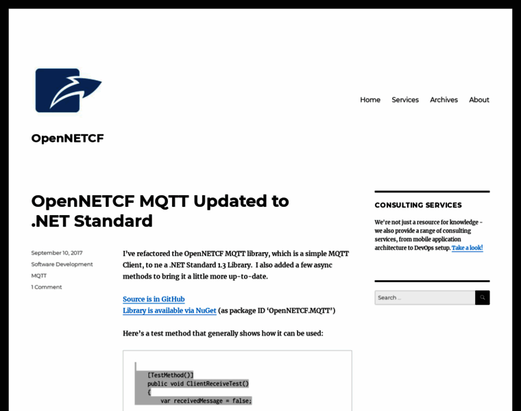Opennetcf.com thumbnail
