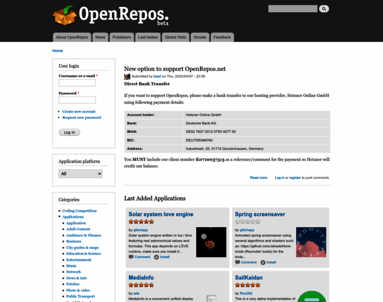 Openrepos.net thumbnail