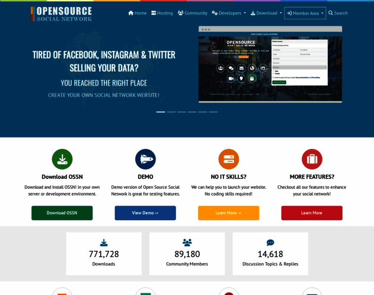 Opensource-socialnetwork.org thumbnail