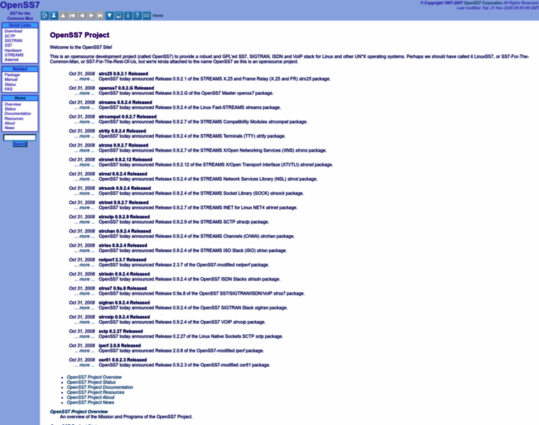 Openss7.net thumbnail