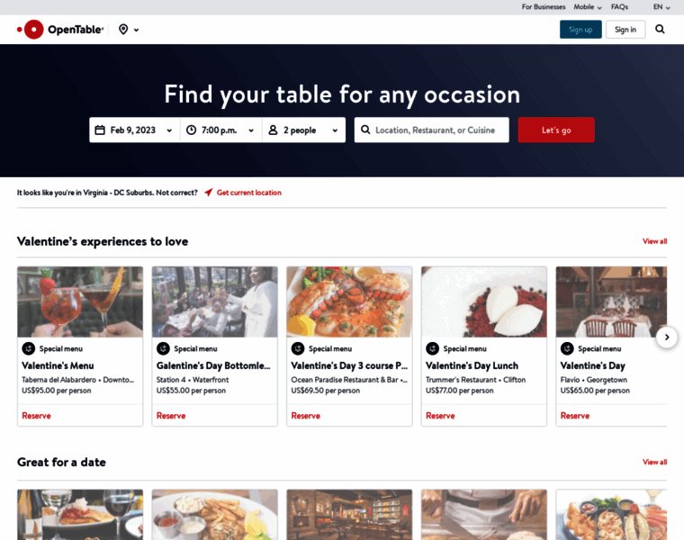 Opentable.ca thumbnail