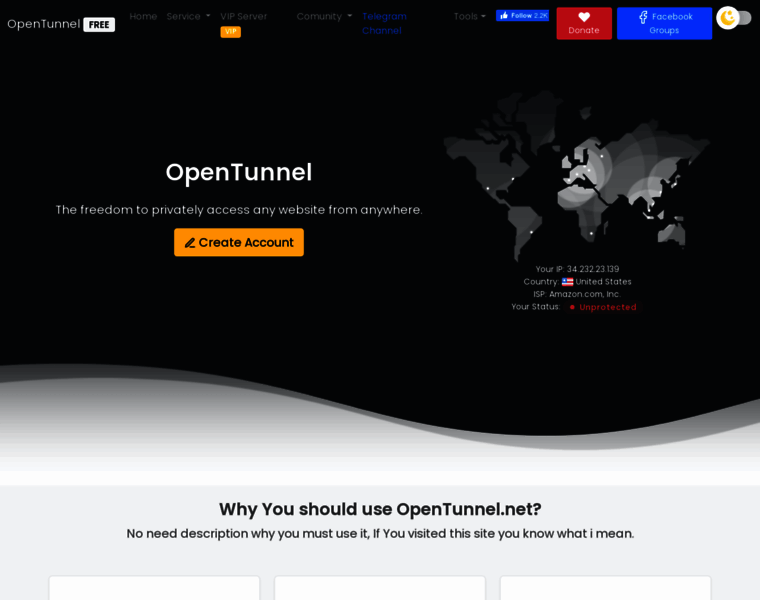 Opentunnel.net thumbnail