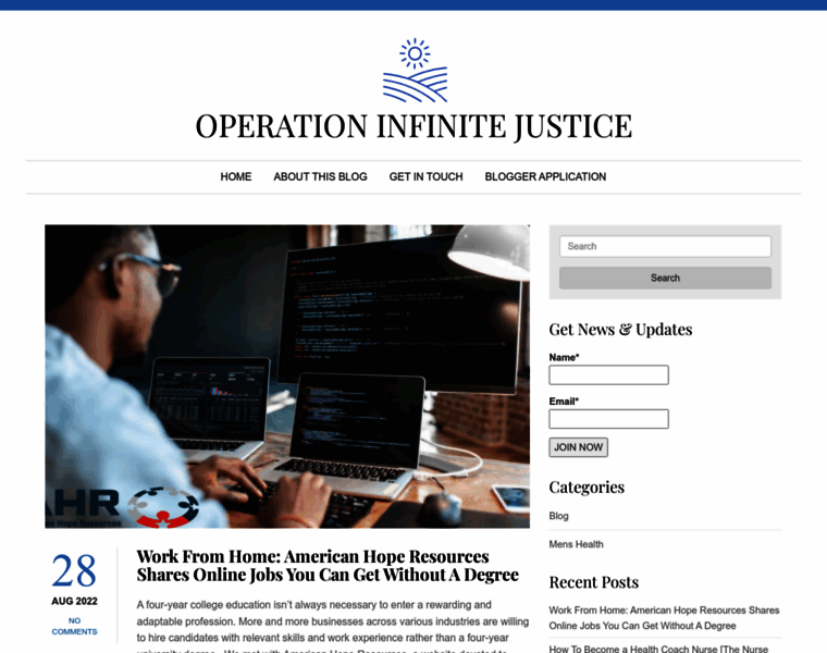 Operation-infinitejustice.org thumbnail