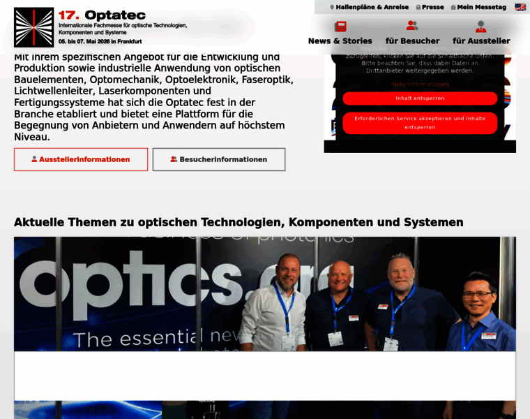 Optatec-messe.de thumbnail