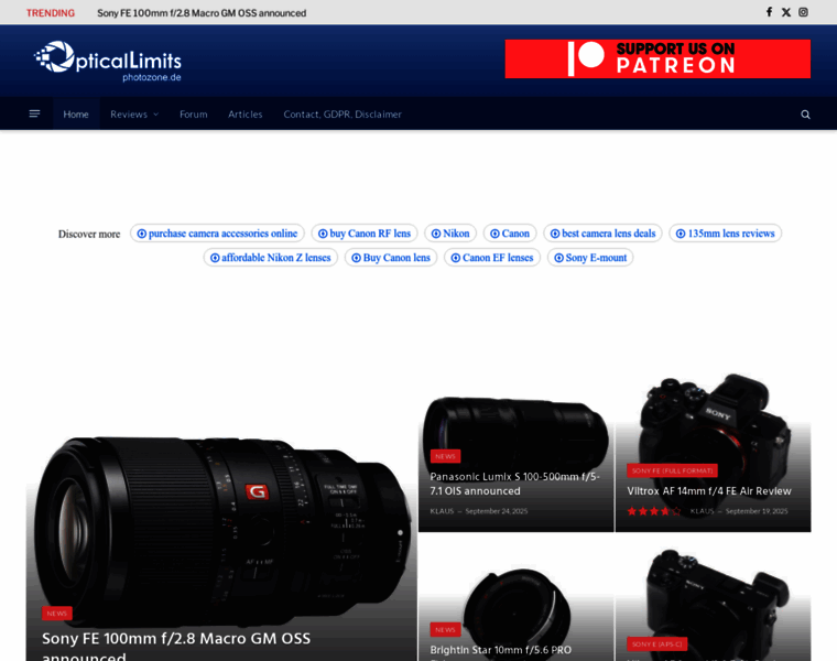 Opticallimits.com thumbnail