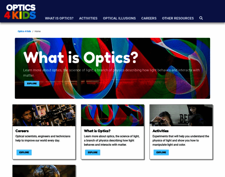 Opticsforkids.com thumbnail