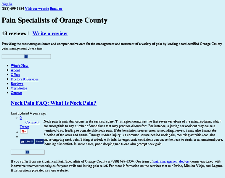Orangecountypainmanagement.net thumbnail