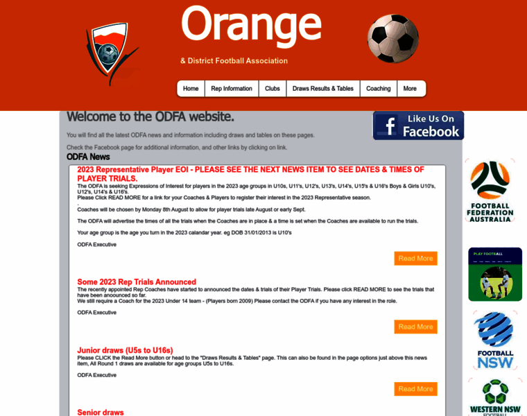 Orangefootball.org.au thumbnail