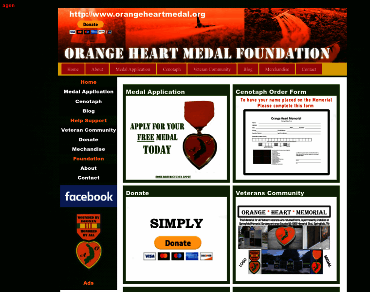 Orangeheartmedal.org thumbnail