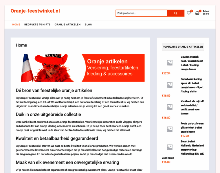 Oranje-feestwinkel.nl thumbnail