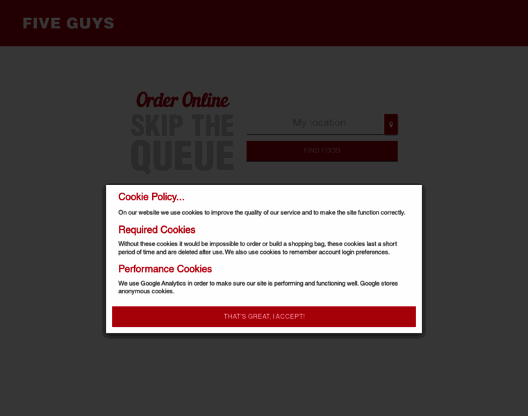 Order.fiveguys.ie thumbnail