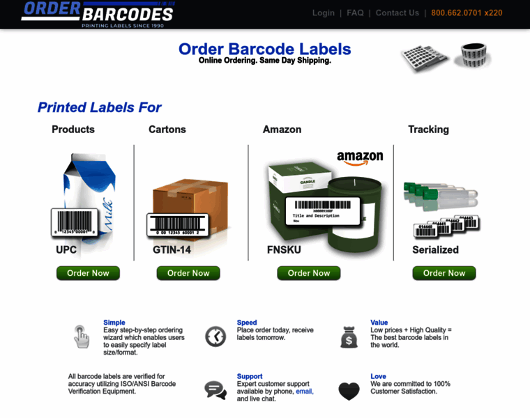 Orderbarcodelabels.com thumbnail