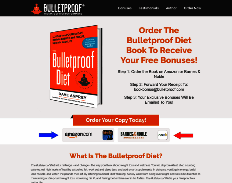 Orderbulletproofdietbook.com thumbnail