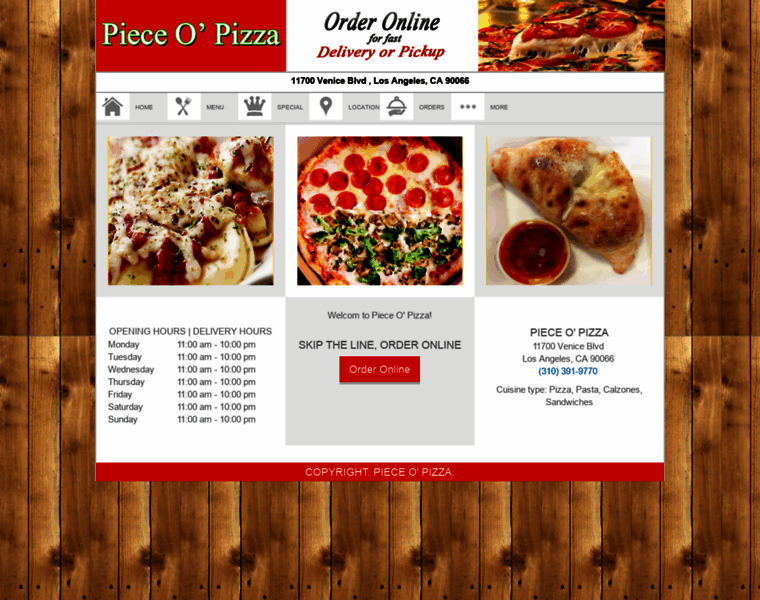 Orderpieceopizza.com thumbnail