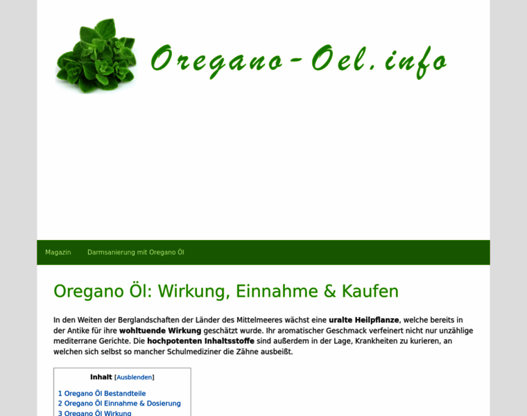 Oregano-oel.info thumbnail