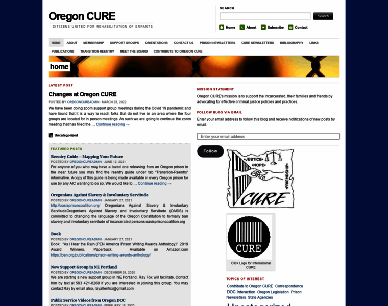 Oregoncure.org thumbnail