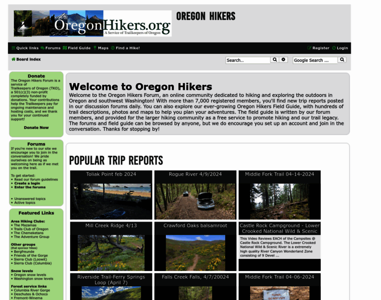 Oregonhikers.org thumbnail