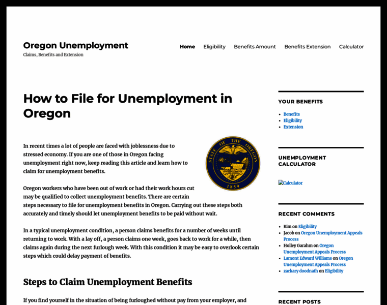 Oregonunemployment.co thumbnail