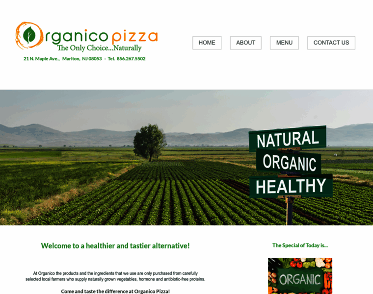 Organicopizzanj.com thumbnail