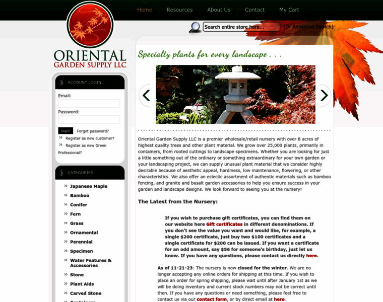 Orientalgardensupply.com thumbnail