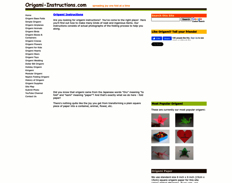 Origami-instructions.com thumbnail