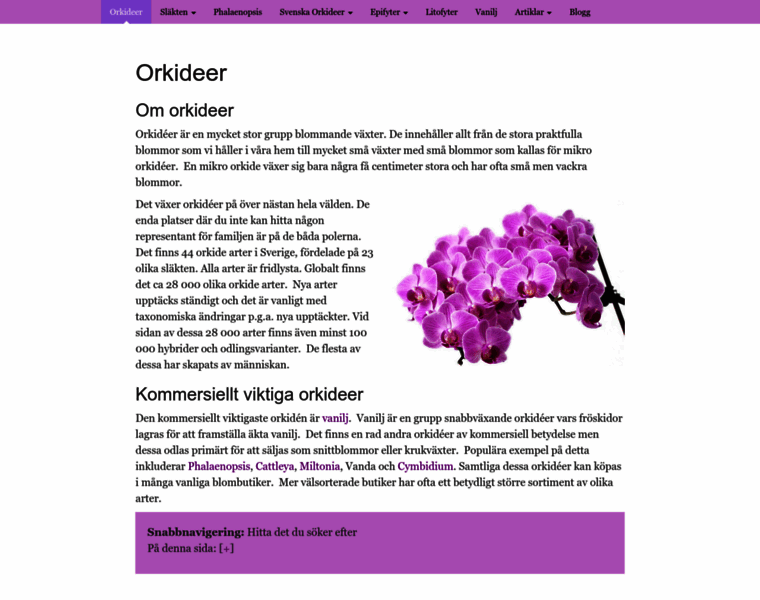 Orkideer.se thumbnail