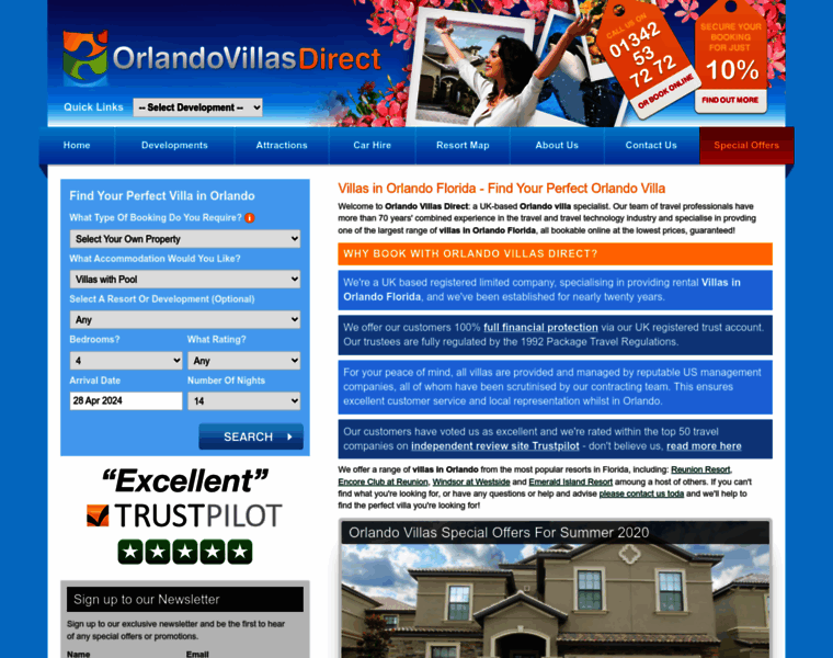 Orlandovillasdirect.co.uk thumbnail
