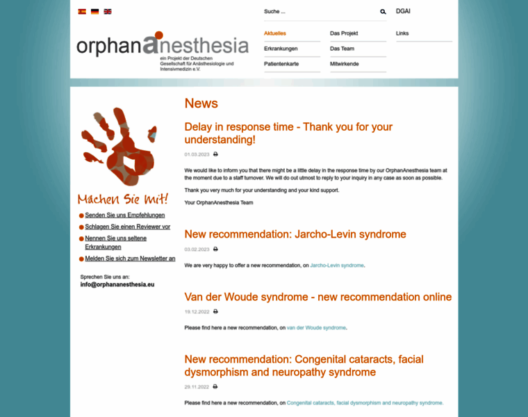 Orphananesthesia.eu thumbnail