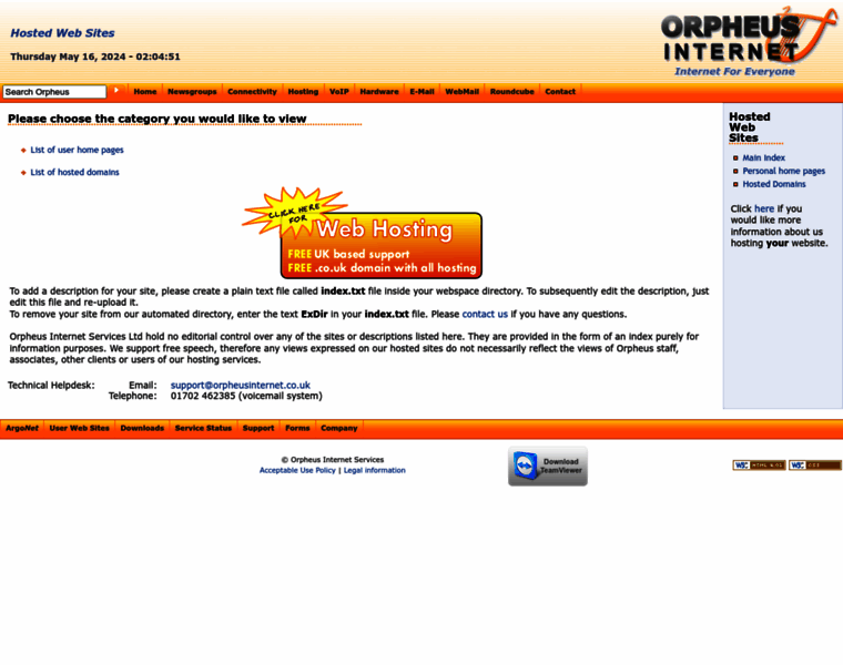 Orpheusweb.co.uk thumbnail