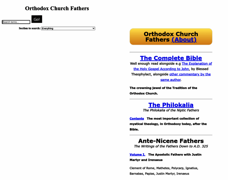 Orthodoxchurchfathers.com thumbnail