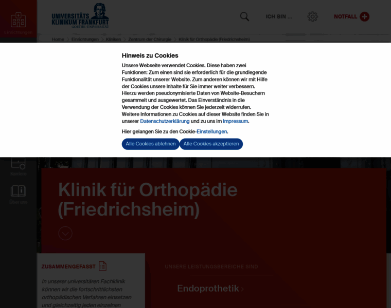 Orthopaedische-uniklinik.de thumbnail