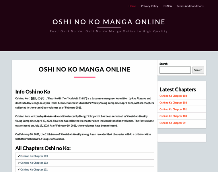 Oshinokomanga.online thumbnail