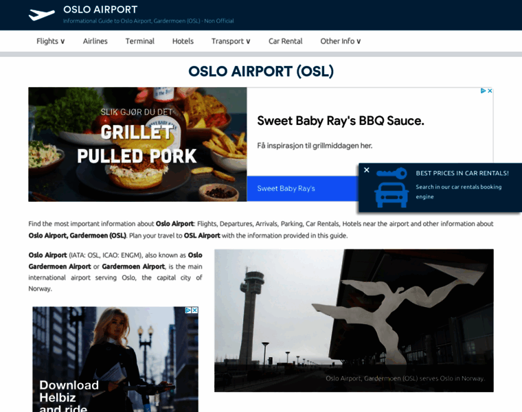 Oslo-airport.com thumbnail
