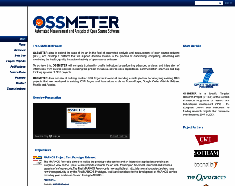 Ossmeter.org thumbnail